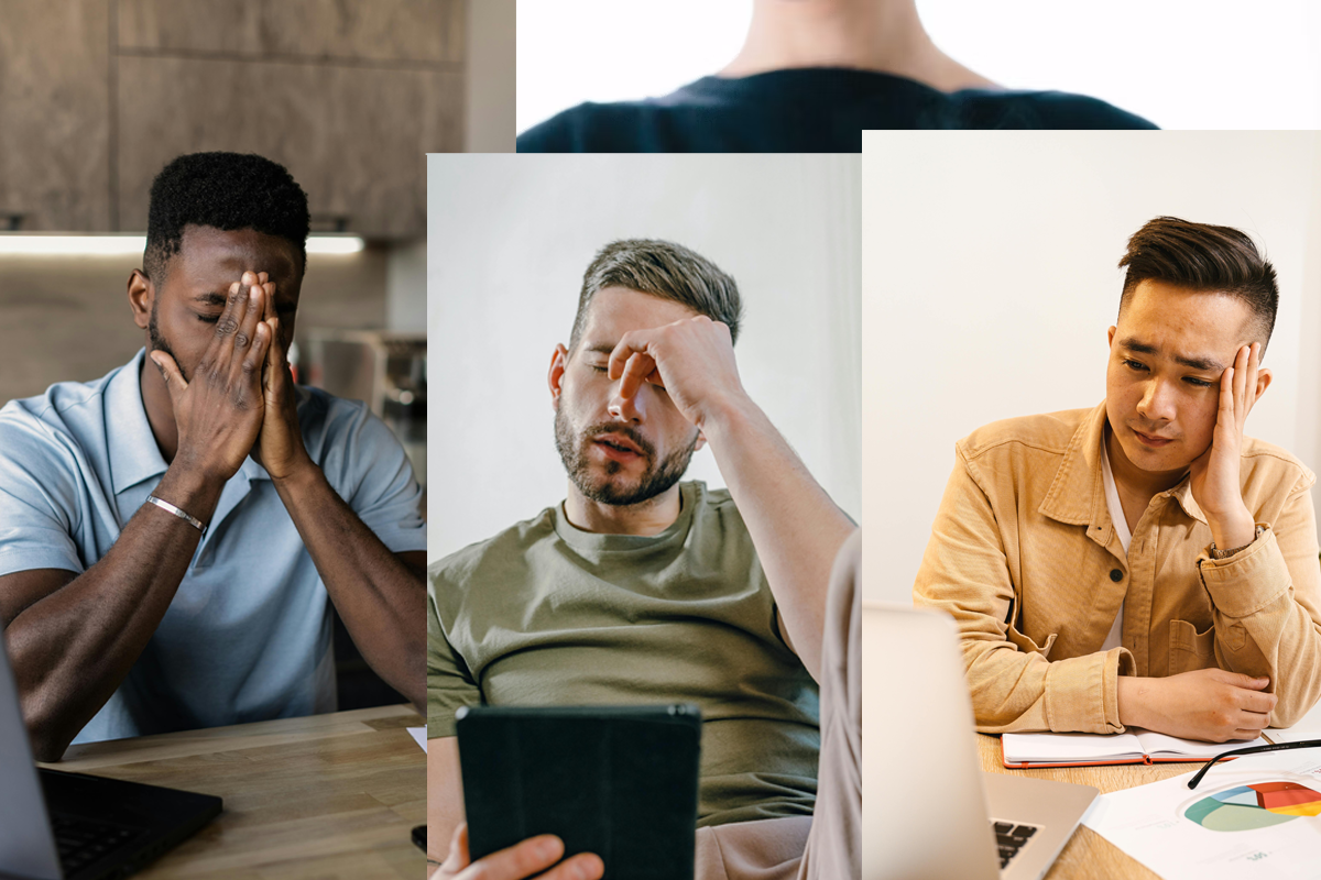 Empresário estressado com problemas